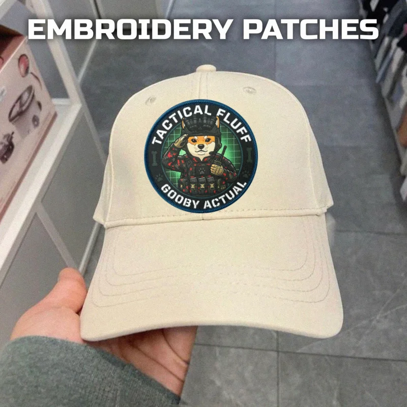 Parches de impresión GOOBY ACTUAL, insignias tácticas para chalecos de perro, pegatinas de gancho y bucle para mochilas militares, parches de brazalete para ropa