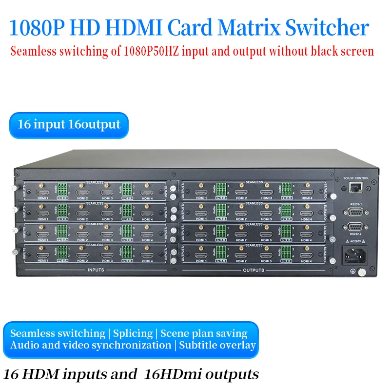 SEAMLESS MATRIX SWITCHER 4K HD 16 x16  no delays no black screen  TRUE 4K input and output