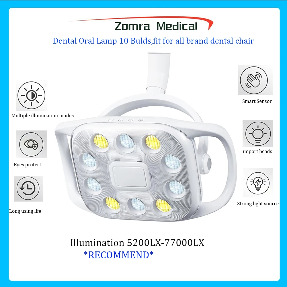 

Универсальная бестеневая стоматологическая хирургическая лампа с датчиком для осмотра полости рта, совместимая со всеми стоматологическими креслами для стоматологии