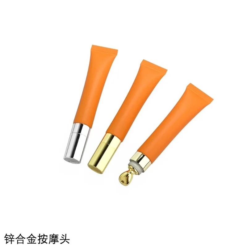 10-100pcs Empty 10/15/20ml Squeeze Soft Tube Zinc Alloy Massage Head Sample Bottle Eye Cream Essence Lotion Cosmetic Container
