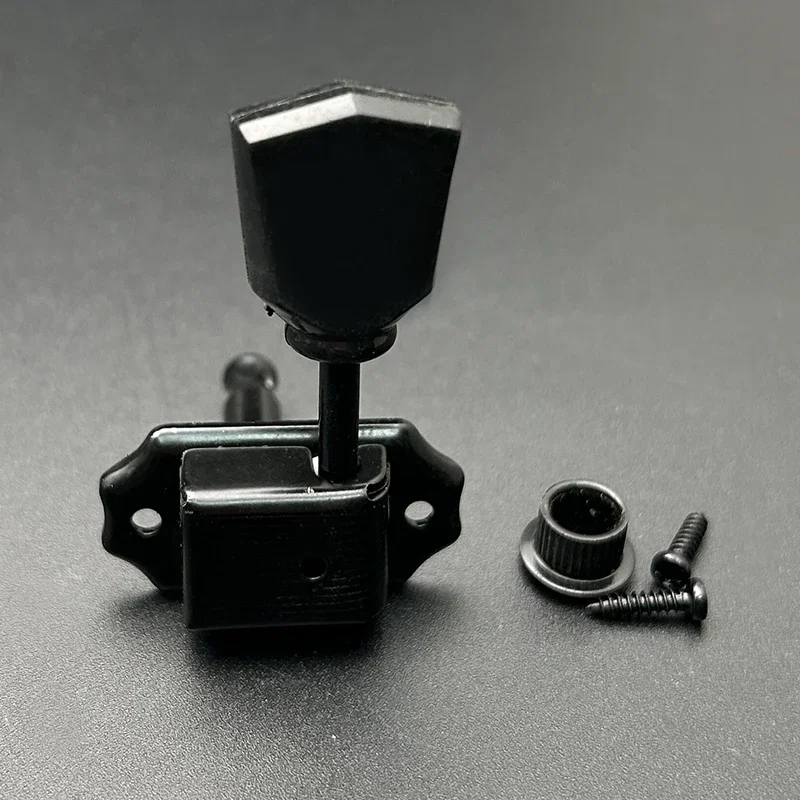 

6Pcs Vintage Guitar Deluxe String Tuning Pegs Machine Heads Greenish Button Black/Gold/Chrome