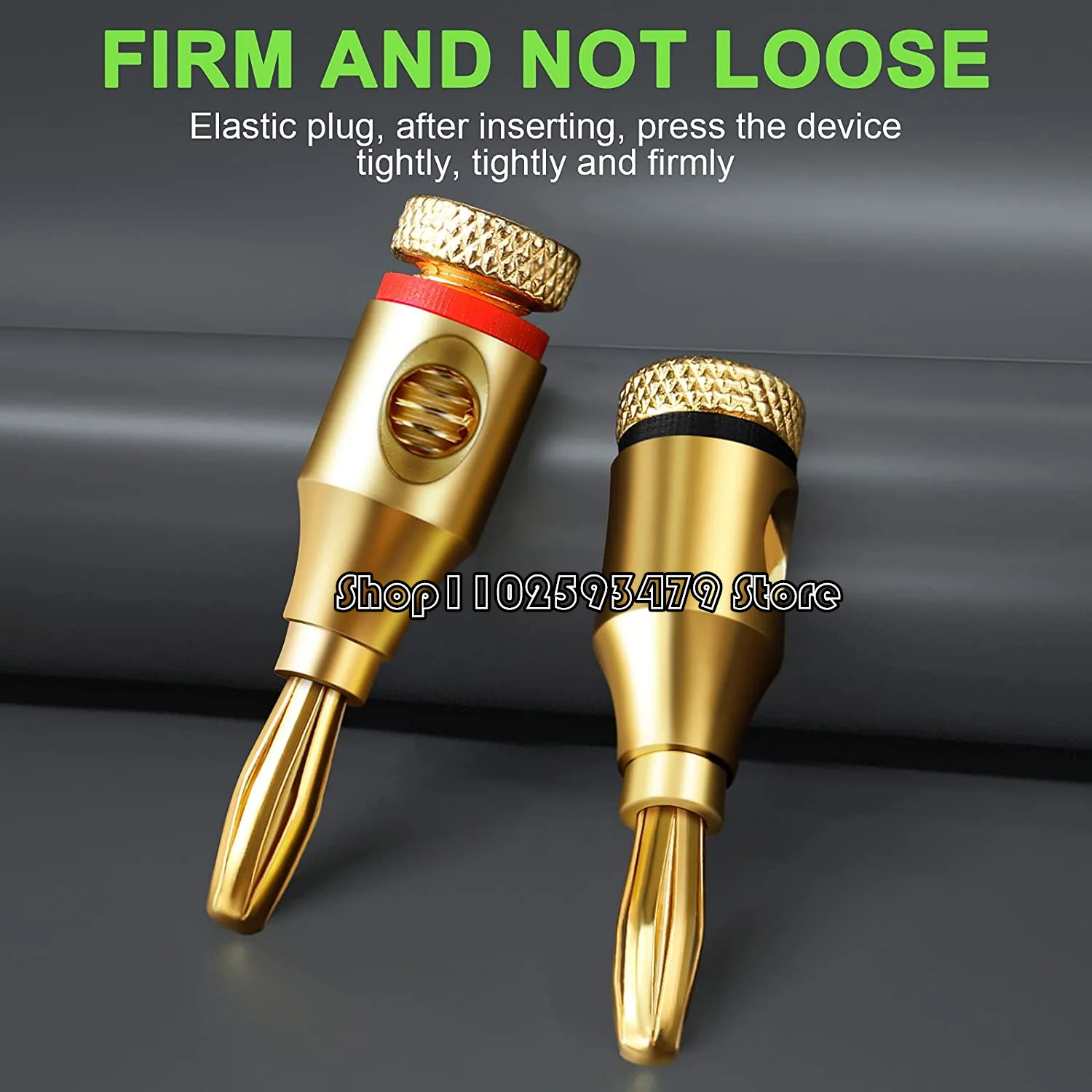 4/8 pcs/lot 24k Gold-Plated Musical Cable Wire Banana Plug Pro Audio Speaker Connector Plated Musical Speaker Pin Connector