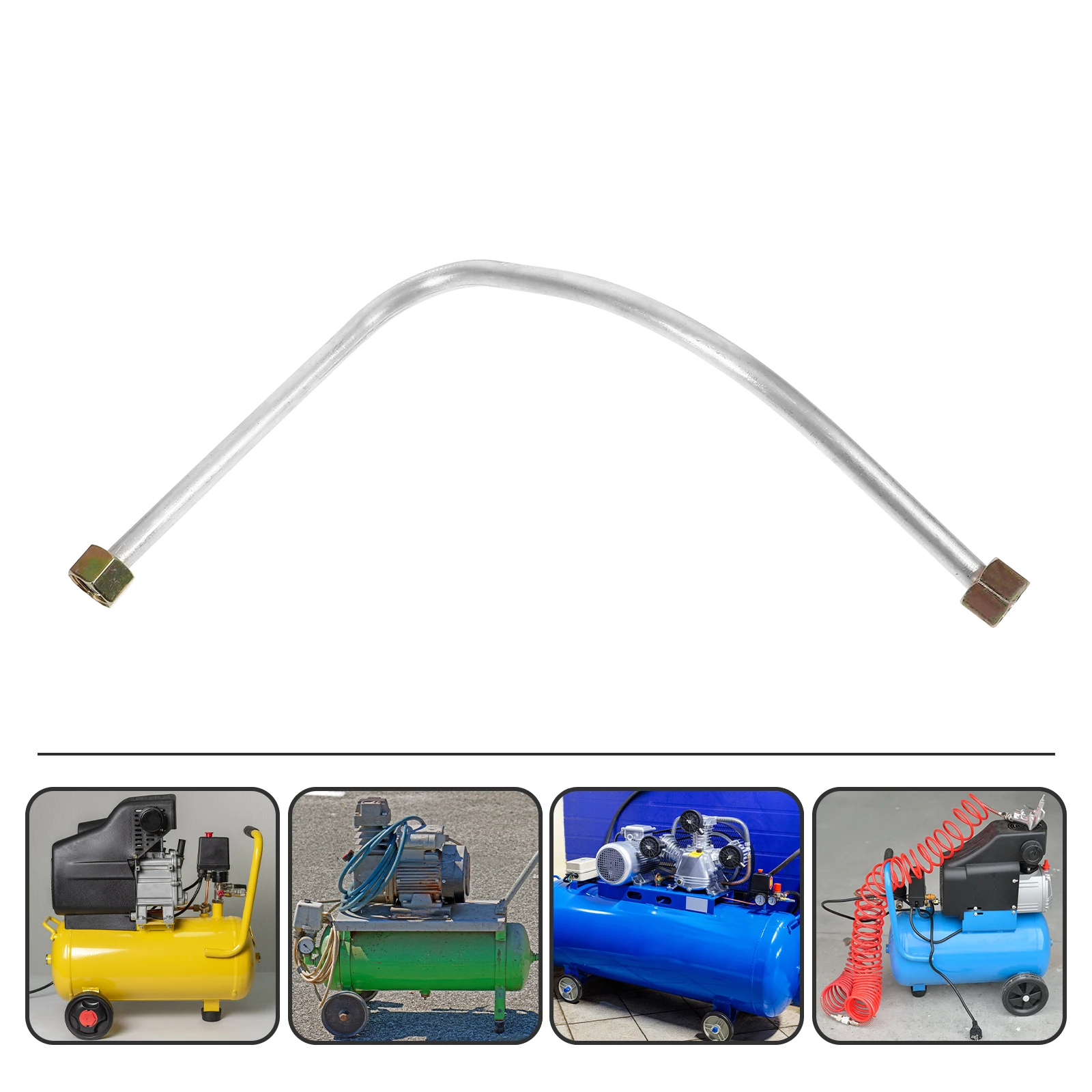 

Aluminum Exhaust Pipe 530mm Silver Air Compressor Replacement Tube Pneumatic Hose Parts Accessories Ventilation Line Engine