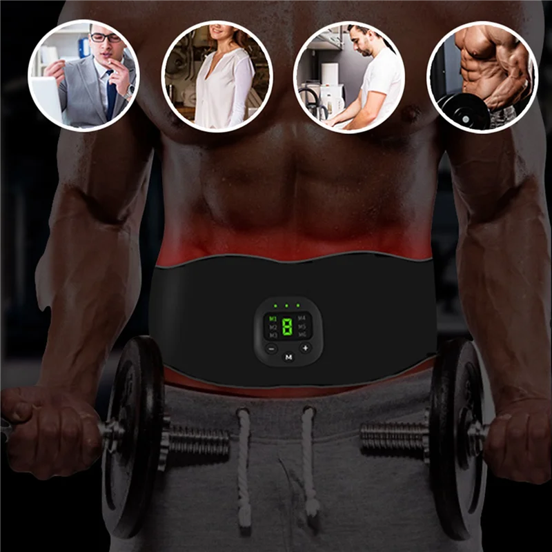 

3X стимулятор мышц, тренажер, умный фитнес-тренажер для брюшного пресса, электрические наклейки для похудения, пояс для похудения, унисекс-B60B