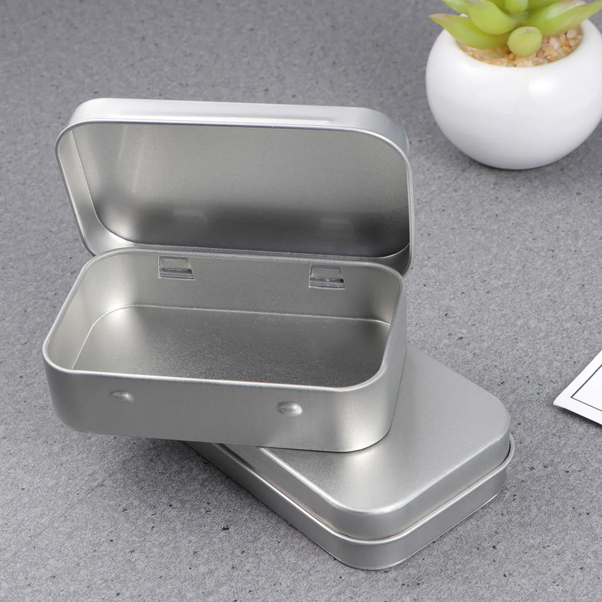 

Mini Iron Box Mini Rectangular Tin Empty Containers Travel Storage Case Perfect For Beauty Aids Sample Packaging