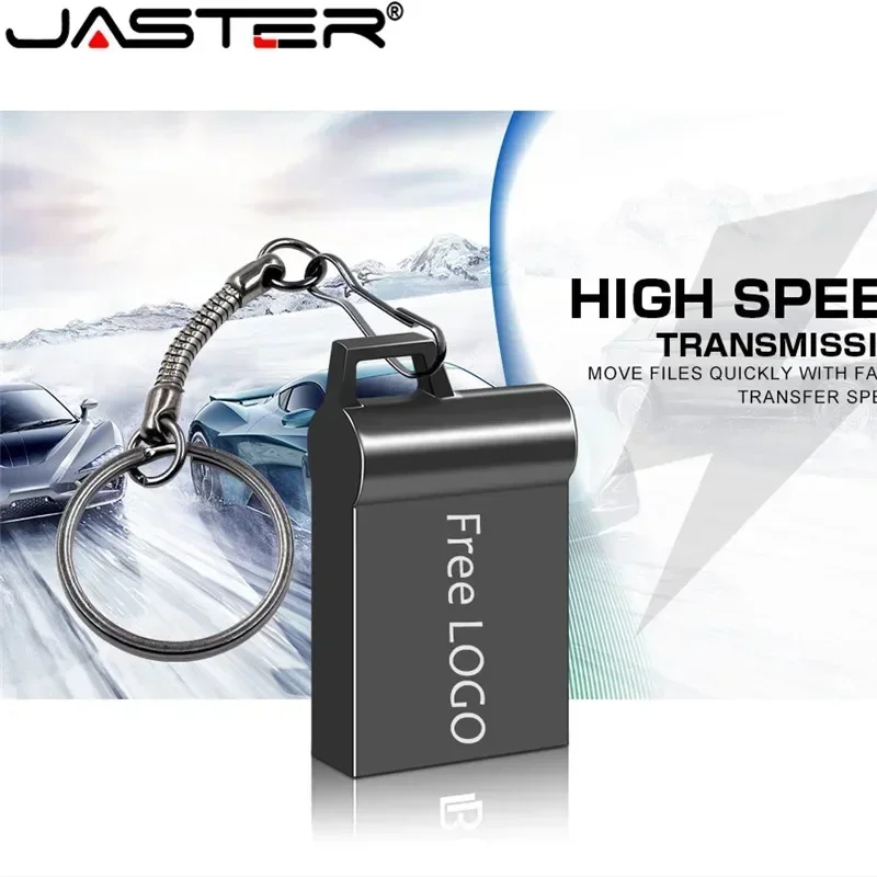 JASTER USB2.0 Flash Disk Mini Metal 4GB 8GB16GB 32GB Custom Logo Memory stick 4GB envio gratis Pen drive 8GB Free key chain 16GB