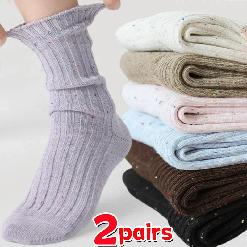 Winter Warmer Women Thicken Thermal Wool Cashmere Snow Socks Fashion Casual Euramerican National Wool Socks for Women