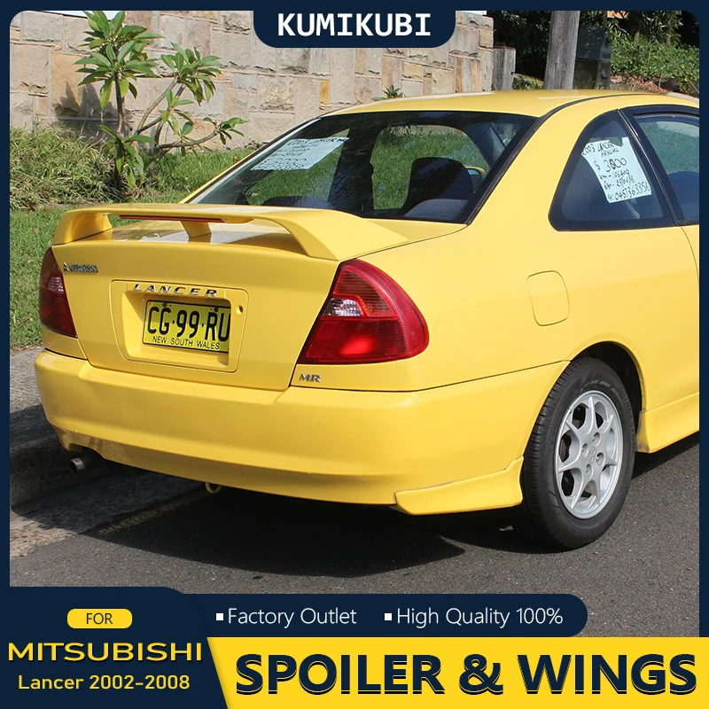 Glossy Black Spoiler Wing For 202-2008 Mitsubishi Lancer Spoiler Top Wings Black Lip Body Kit Car Accessories Upgrade