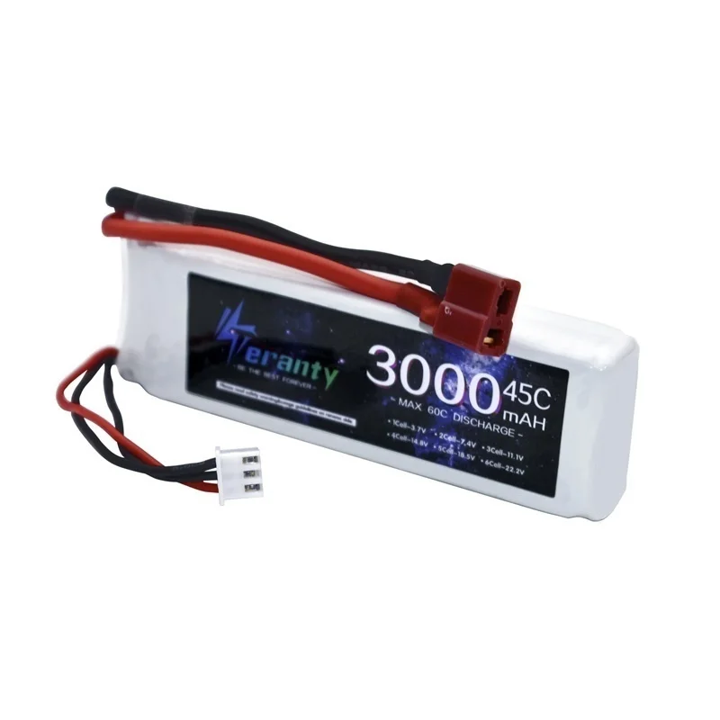 Akumulator Lipo 2S 3000mAh 7.4V 45C z wtyczką XT60 do samolotu RC Quadcopter Helikopter Drone FPV Model Wyścigi Akumulator 7.4V