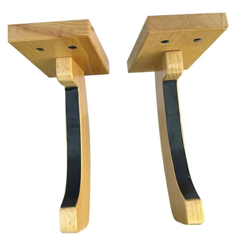 2pcs Wall-Mounted Wooden Surfboard Rack Ideal for Ski, Snowboard & Surfing Gear Storage Retail
