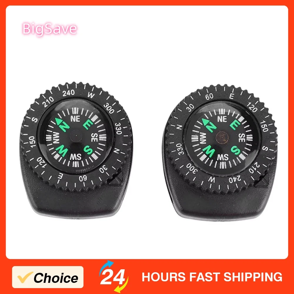2pcs Compass for Watch Sliding Navigation Wristband Portable Beautiful Appearance Compasses Suitable for Outdoor Camping Boating