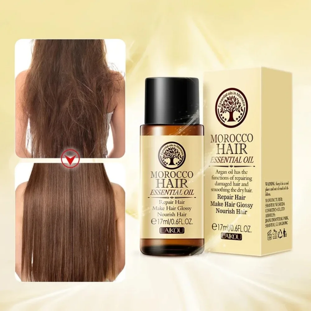 Multi-functional Hair Care Oil for Dry Hair Types Moroccan Pure Argan Oil Hair Essential Oil Smooth Repair Roots Tool