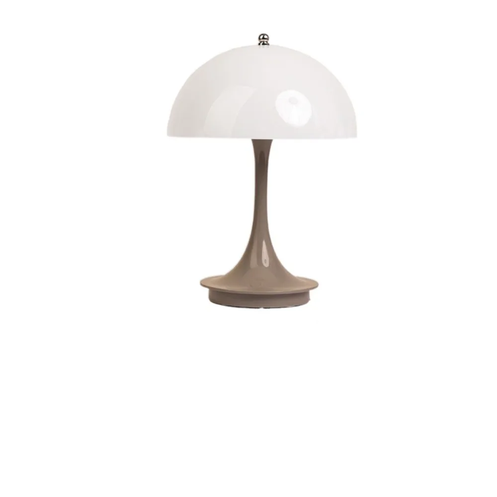 

Rechargeable Mushroom Table Lamp High-end Atmospheric Desk Lamp Touch 3 Colors Dimming Bedroom Decorative Light LED Decoration