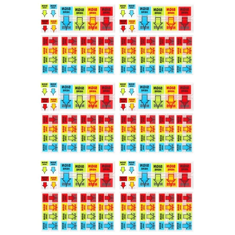 ABJT-3000Pcs Sign Here Stickers,Labels Stickers Adhesive Sign Here Tabs Sign Post Here Flags (4 Colors)