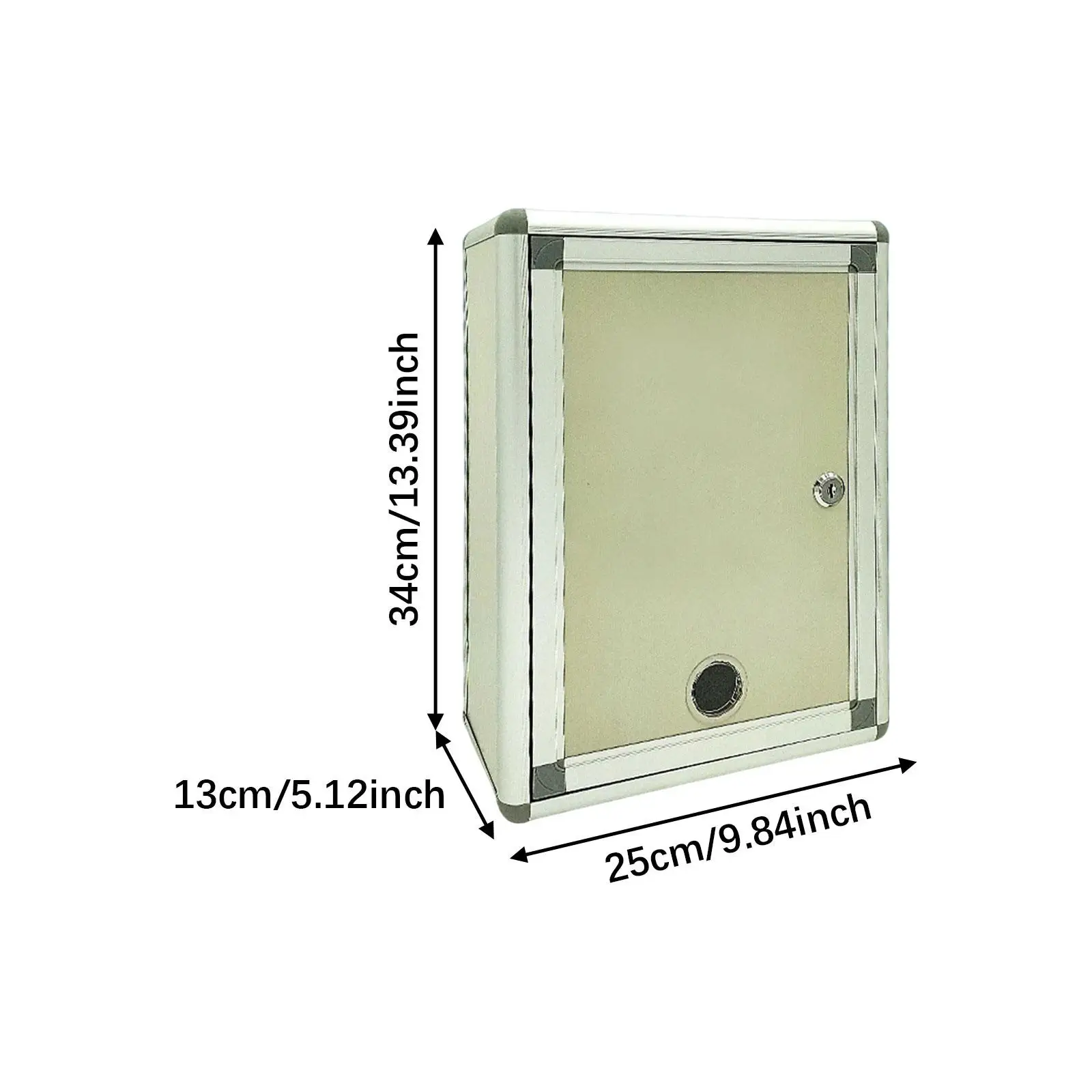 Locking Suggestion Box Wall Hanging Rustproof Retro Design Weatherproof Mail Box for Office Front Door Gate Outside House Yard