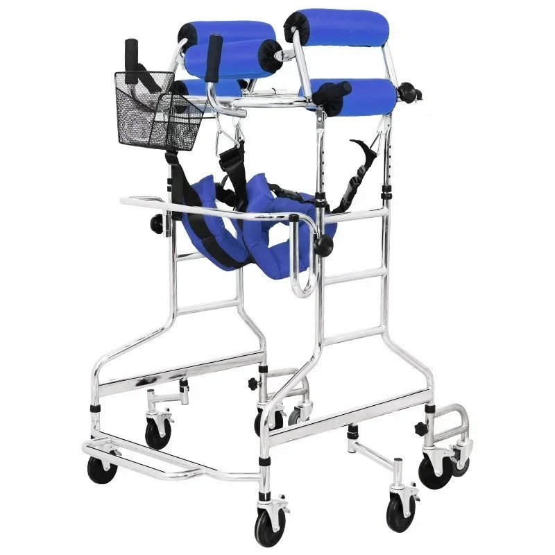 Adult Walker Elderly Rehabilitation Training for Stroke Hemiplegia Equipment Assist Lower Limb Walking Thicken Standing Frame