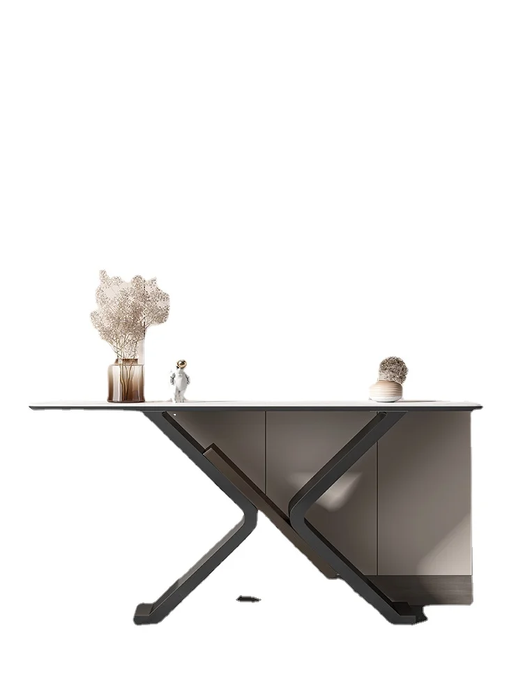 

ZZXL Entrance Hall Wall Side View Decoration Stone Plate Internet Celebrity Hallway Cabinet