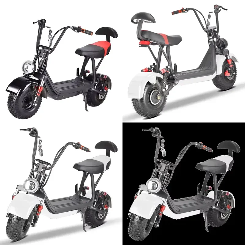 STROVAN Good Sell Citycoco Electric Bike Scooters 1000 Watts 48V Motorcycle With Two People Mini Electric Scooter for Adult