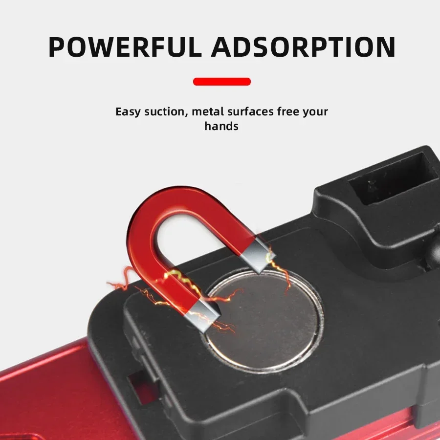 New LED Flashlight Type-C Rechargeable COB Work Light Magnetic Hanging Hook Power Bank Function Power Display Inspection Lantern