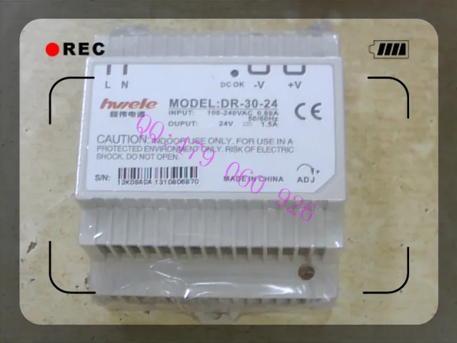 [JIYUAN] Heng Wei guide rail switching power supply DR-30-24 24V1.5A  --3PCS/LOT