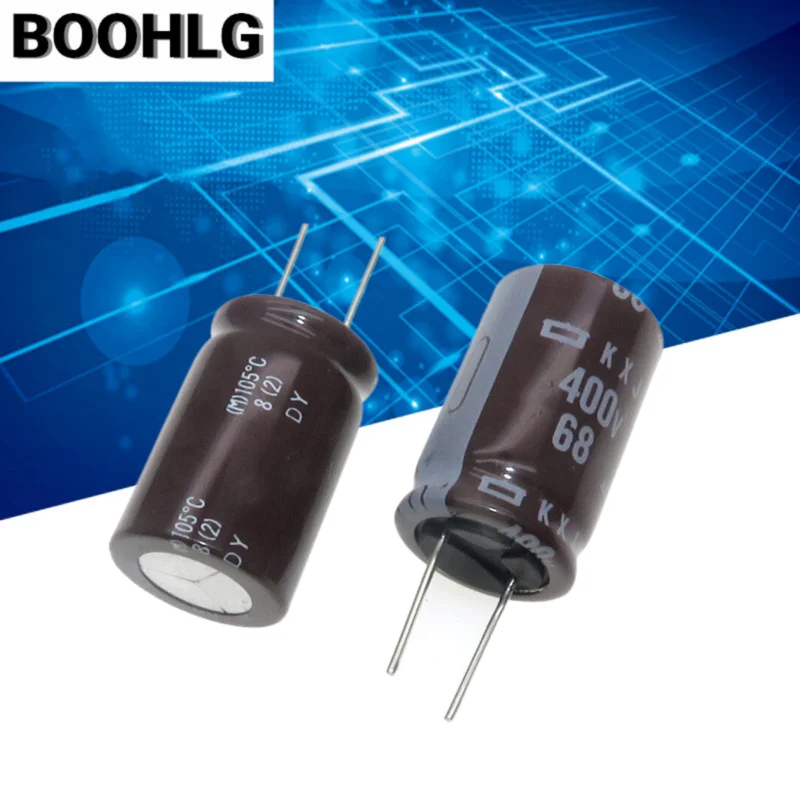 2pcs  original KXJ electrolytic capacitor 400v 68uf 16x25  nippon CHEMI-CON  high frequency and long life