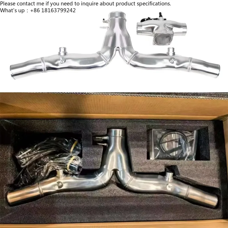 Performance Turbo Inlet Y-Pipe Pre-Throttle for Por sche 991.2 Carrera 3.0T High Flow Intake Upgrade CNC Machined