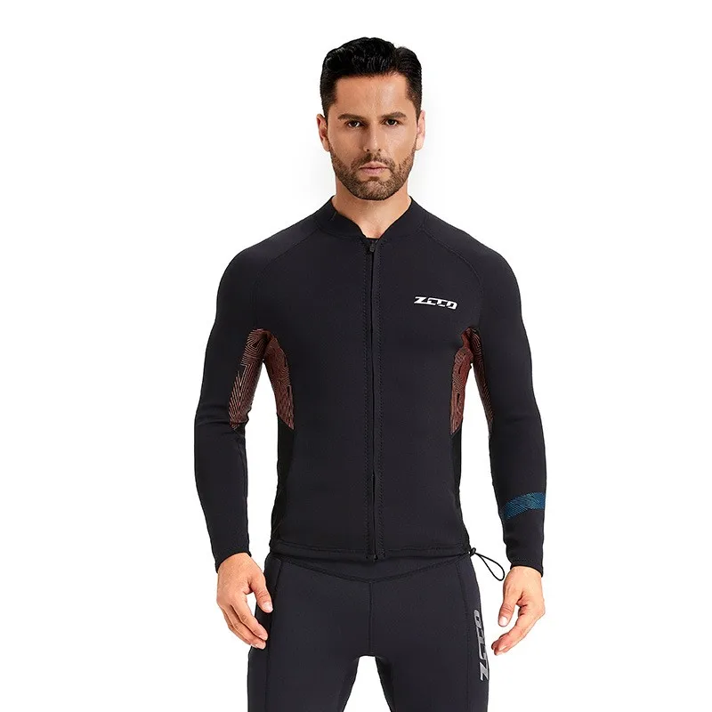 

1.5MM Neoprene Wetsuit Women's Swimwear Surfing Snorkeling Clothing Thickened Warm Men's Long Sleeve Split Diving Suit Swimsuit