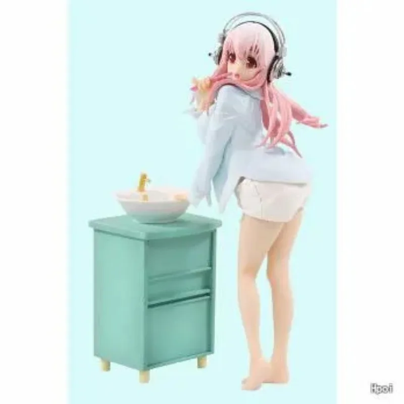 In Stock Original FuRyu Special Figures Nitro Sink Toothbrush SUPER SONICO PVC 200mm Anime Toy Figure Gift Collection Model