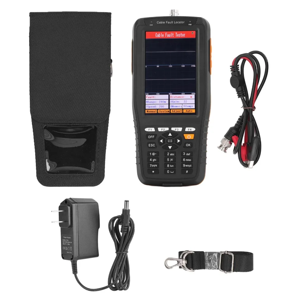 TL280 Cable Fault Tester 1-8km TDR Cable Fault Locator Coaxial Cable Communication Wire Fault Locater Tester LCD Color Screen