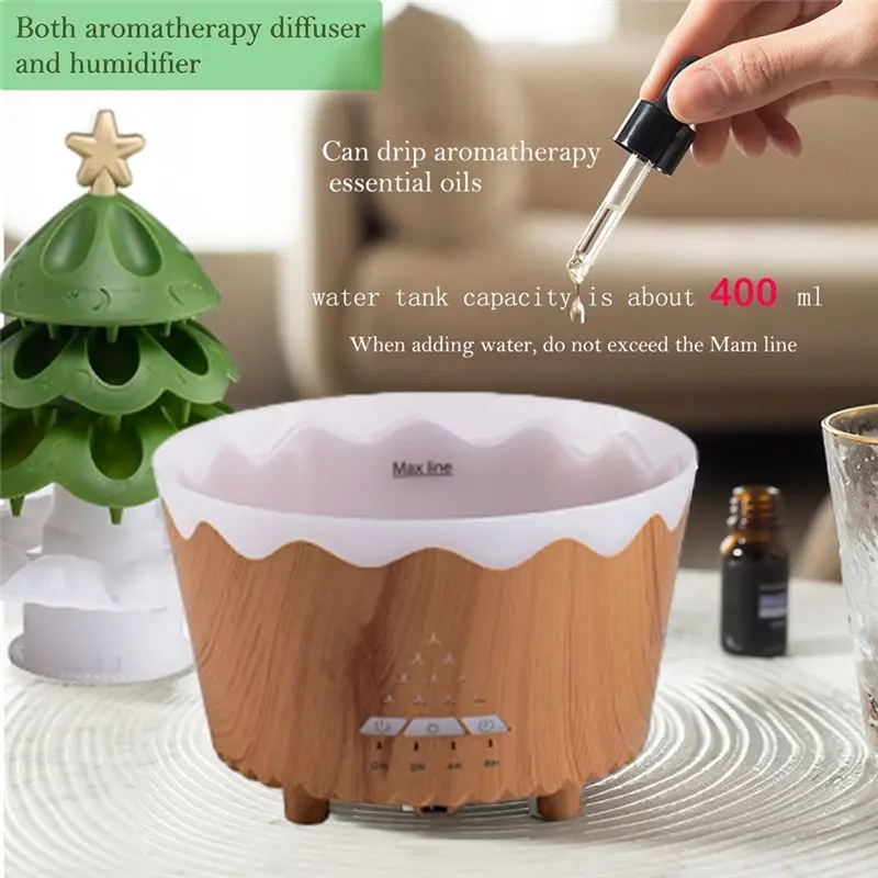 M02K-Relaxing Aromatherapy Humidifier, Christmas Tree Humidifier, Fragrance Diffuser, LED Color Changing Air Humidifier