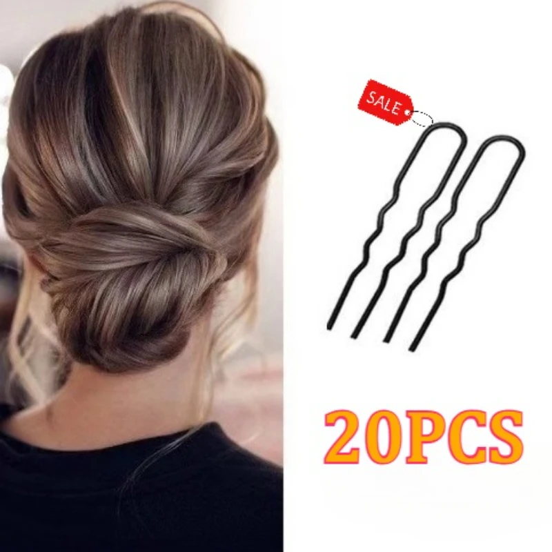 

100 Pcs Professional Black Hair Pins U Shape Clips Wavy Hairpin Salon Hairpins for Women Styling Tools Hair Accessories Set