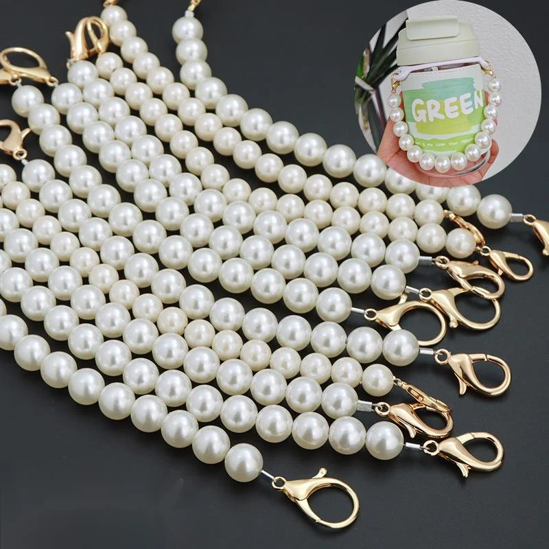 20pcs Women Imitated Pearl Bag Chain Replacement Long Crossbody Shoulder Bag Strap Handbag Female Handle Belt Bag Parts