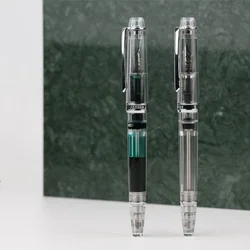 PENBBS 268 Vacuum Resin Filling Fully Transparent Fountain Pen Iridium EF/F/M Nib Writing Gift Pen Office Supplies Stationery