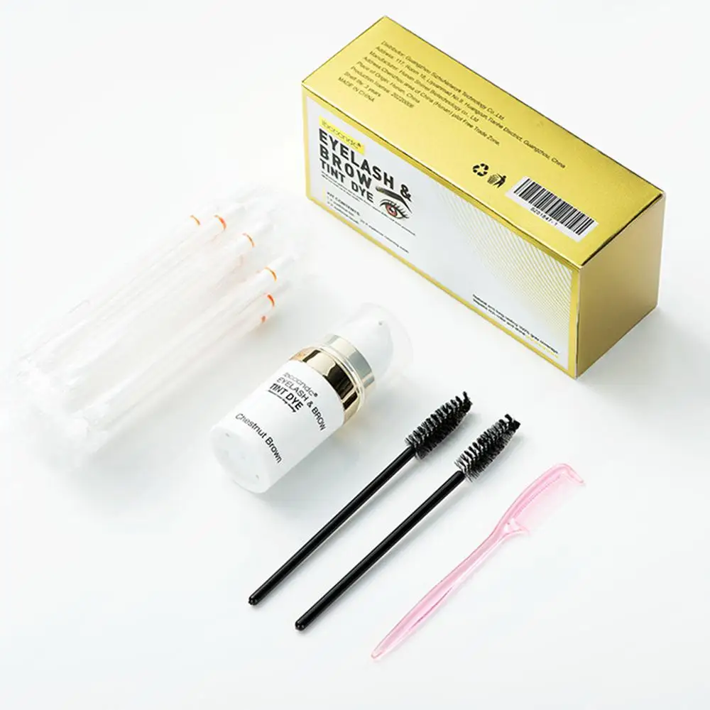 Tinte semipermanente para cejas, tinte rápido, Gel de tinte fácil, Kit de tinte para cejas, maquillaje, crema para cejas