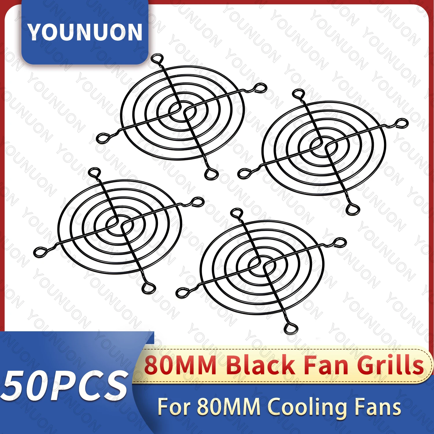

50 Pieces 80mm Fan Grills Metal Mesh Finger Guard Protective Net Fan Grill 80mmx80mm Grills for 8010 8015 8020 8025 8038