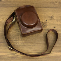 Retro PU Leather Camera Bag Hard Case For Sony ZV-1F ZV-1 II ZV1F ZV1 Canon Powershot G7XIII G7X3