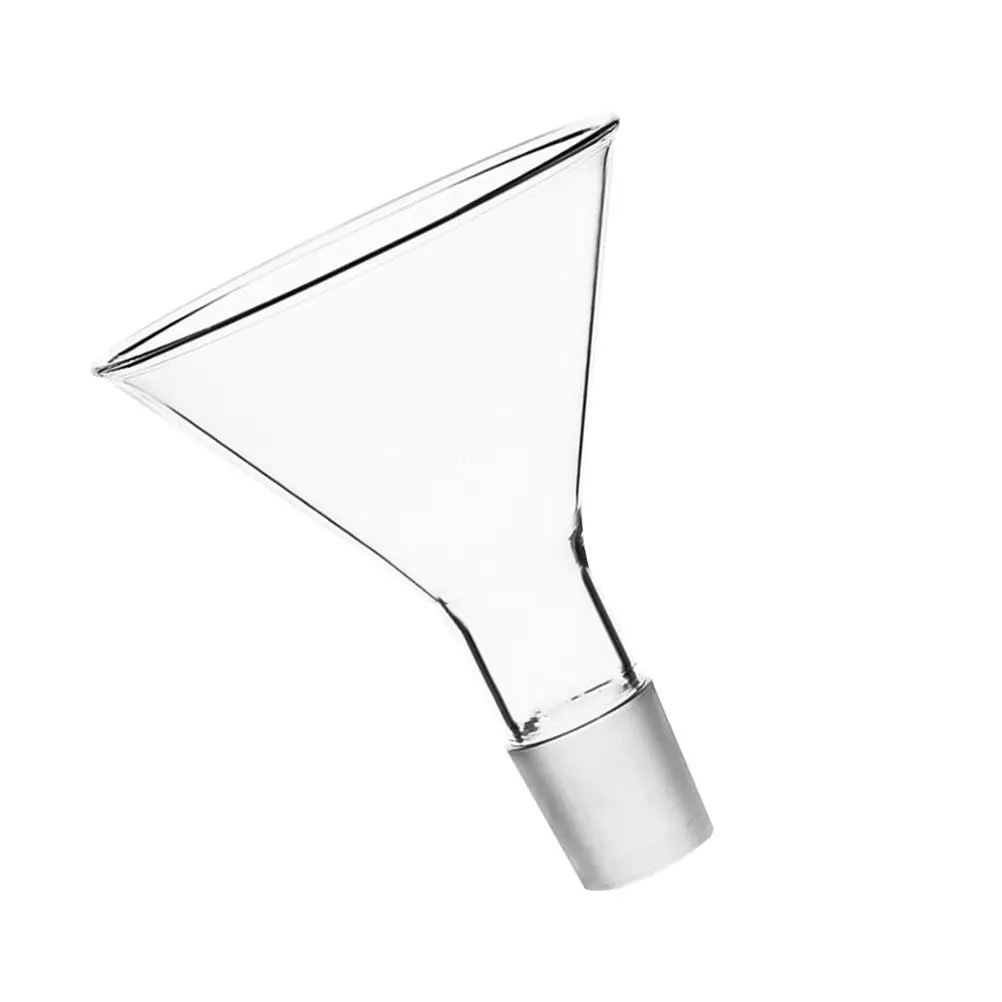 1Pcs Clear Glass Triangle Funnel for Labs Chemical Experiments High Visibility Fire Polished Stem Strong Thermal Shock