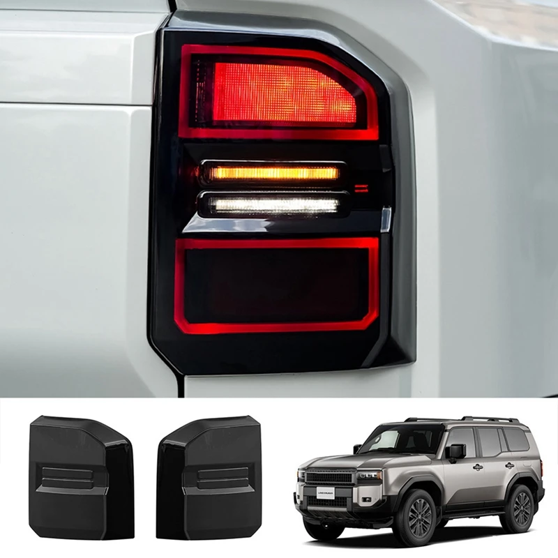 

X-T Car Tail Light Frame Rear Lamp Cover For Toyota Prado LC250 2024 Brake Light Decorative Cover