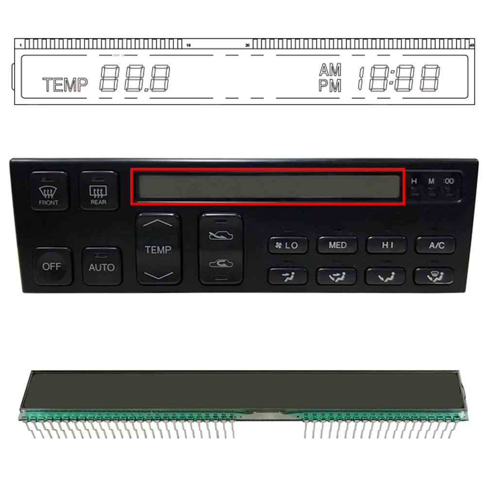 For Lexus LS400 A/C Climate Control Unit Display 1990 1992 45 Pins LHD Instrument Cluster for Easy Replacement