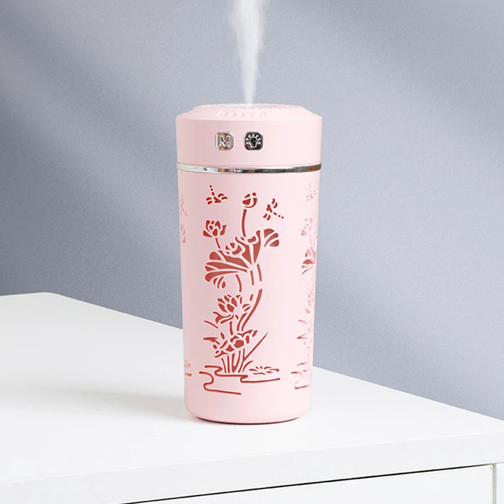 USB Air Humidifier Mechanical Household 260ML Single Nozzle Cold Aroma Diffuser Color Light Essential Oils Diffuser A