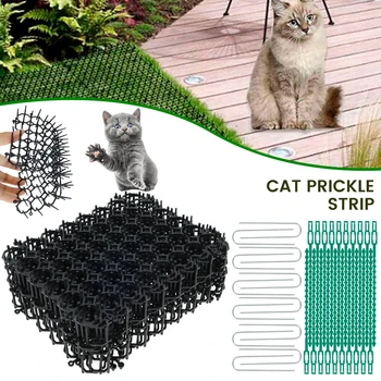 정원 야채 정원용 스파이크 달린 고양이 방지 매트, 개와 고양이 파기 방지, 식물 및 야채 보호 