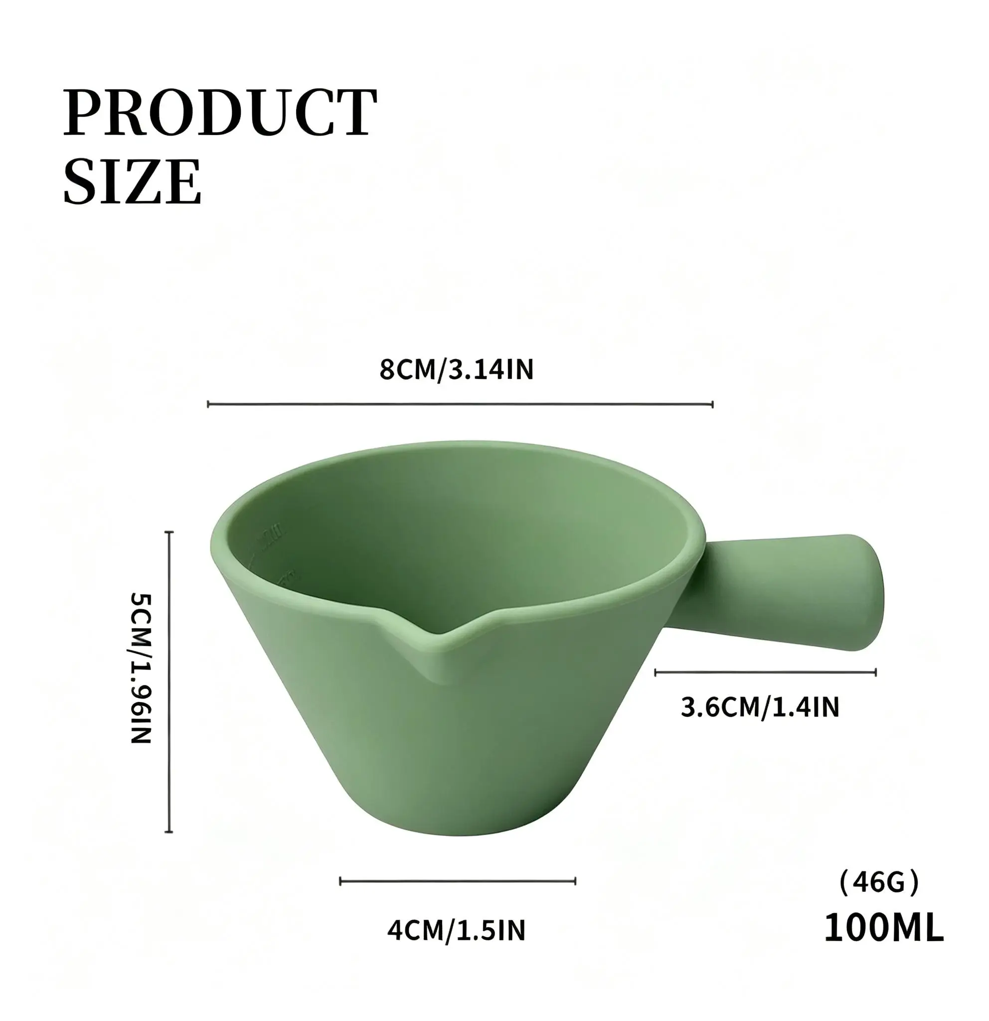 Silicone Coffee Measuring Cup, Heat Resistant Espresso Shot Cup, Shatterproof Mini Milk Pitcher with Scale for Coffee Brewing