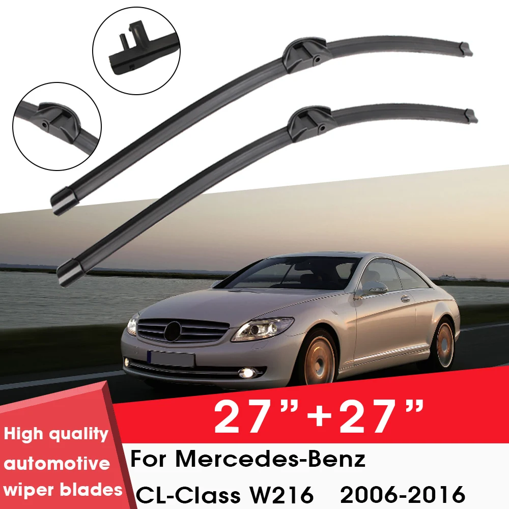 

Car Wiper Blade For Mercedes-Benz CL-Class W216 2006-2016 27"+ 27" Windshield Windscreen Clean Naturl Rubber Car Accessories