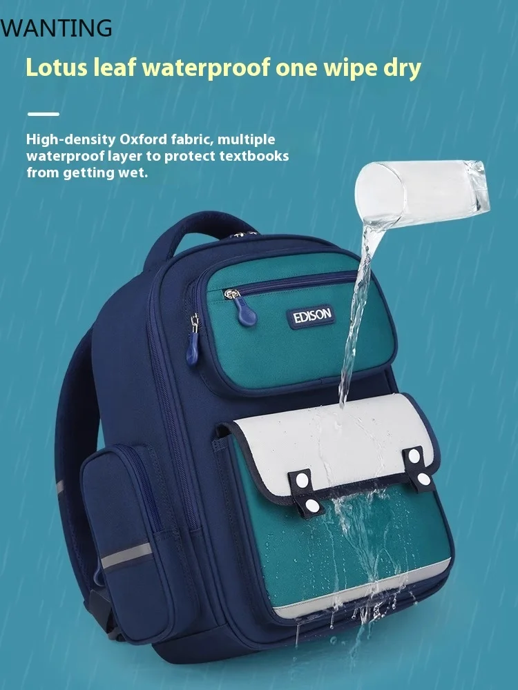 2024 High Capacity Children School Bags British Style Kids Backpack In Primary Schoolbag For Teenager Boys Waterproof Backpacks