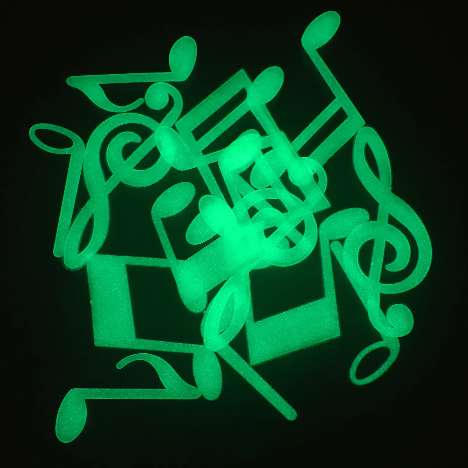 

1Set Luminous Music Note Wall Decals Glow in Dark Eco Friendly Removable Plastic Wall Decor for Kids Room Bedroom Kindergarten