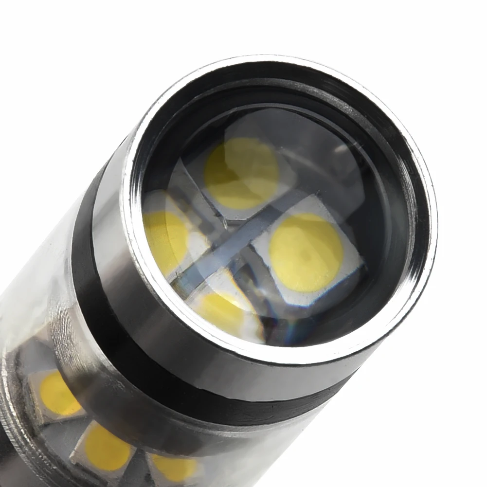 1000LM LED Headlight Projector Replacement Wear-resistant White 100W 12-24V 20-SMD 2pcs 6000K Bulb H1 Portable