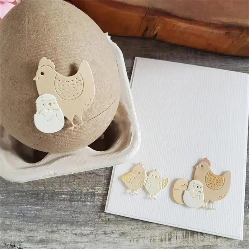 Easters Chicken Die Cuts Stensil untuk Dekorasi Album Karbon Steel Cutting Die HX6C