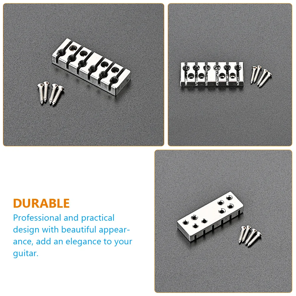

6 String Headless Electric Guitar Locking Nut Zinc Alloy Durable Replacement Nuts Guitar Supplies Parts