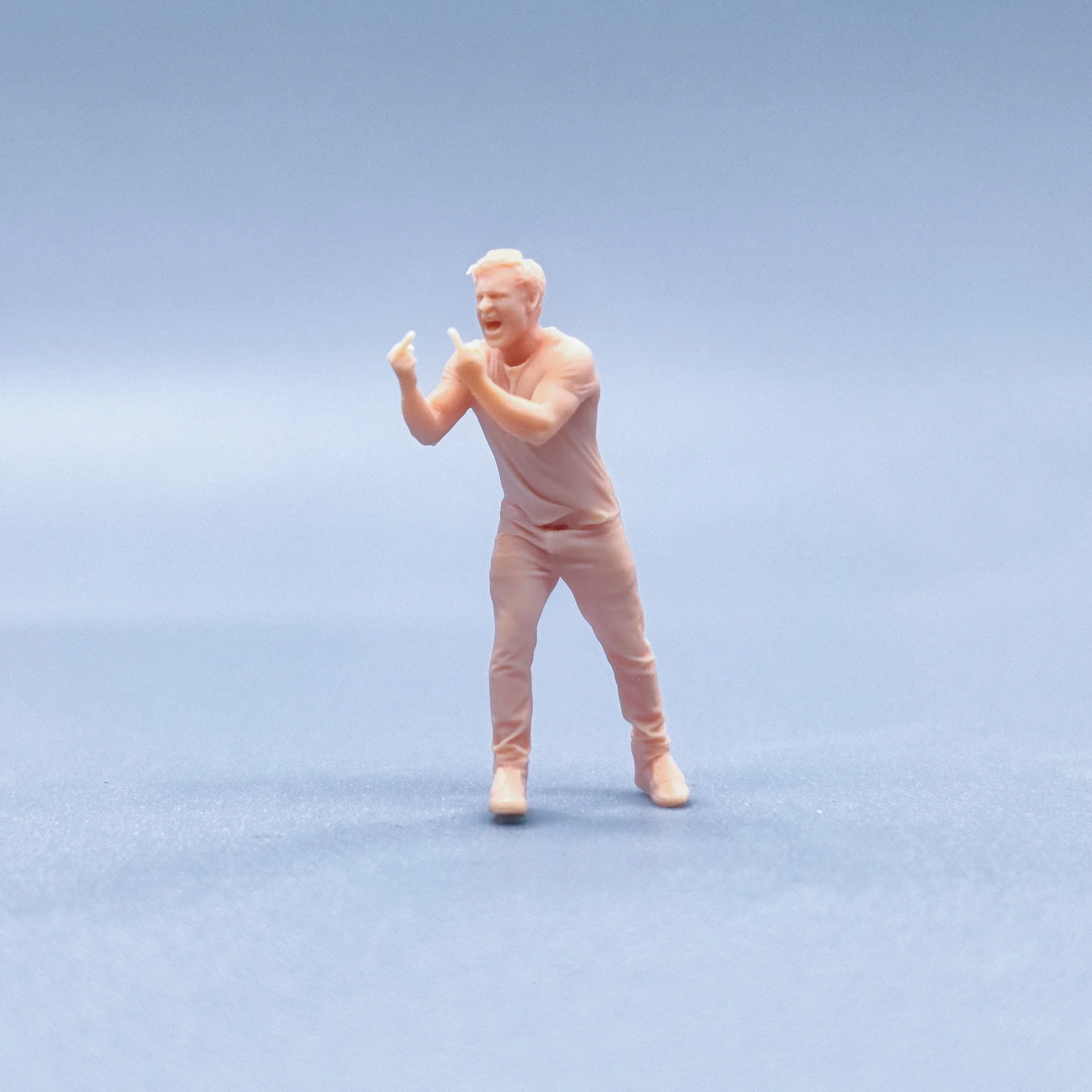 Figuren Maßstab Modell Harz stehend wütend Rock fxxk Geste männlich ungefärbte Miniaturen Diorama hand bemalt v902