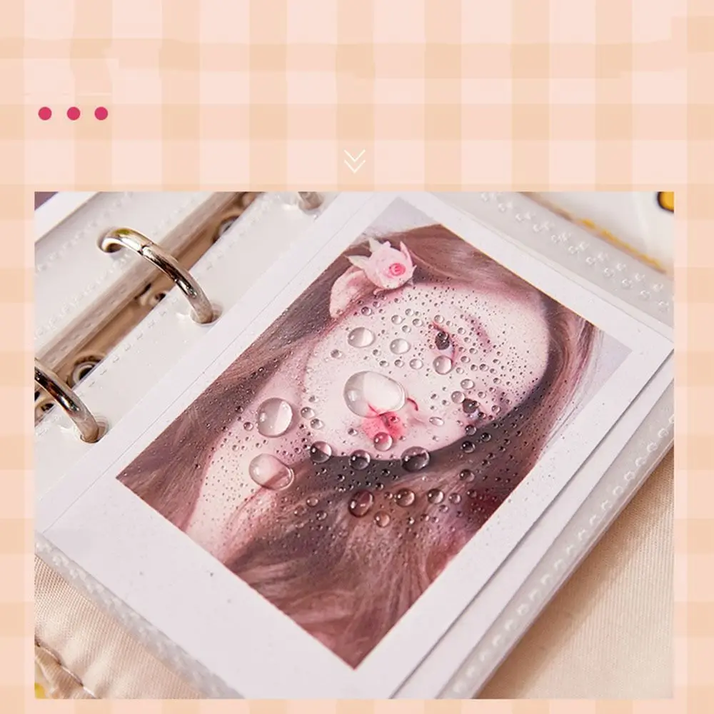 3-inch Small Card Storage Star Pattern Plush Photo Album Binder Photocard Collection Books Loose-leaf Photocard Holder